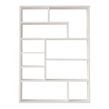 Βιβλιοθήκη Decora pakoworld σε λευκη απόχρωση 90x22x123.6εκ