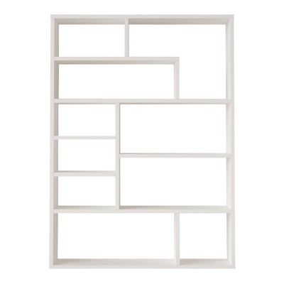 Βιβλιοθήκη Decora pakoworld σε λευκη απόχρωση 90x22x123.6εκ