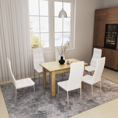 Τραπέζι Quiin pakoworld επεκτεινόμενο sonoma 120-164x70x73.5εκ