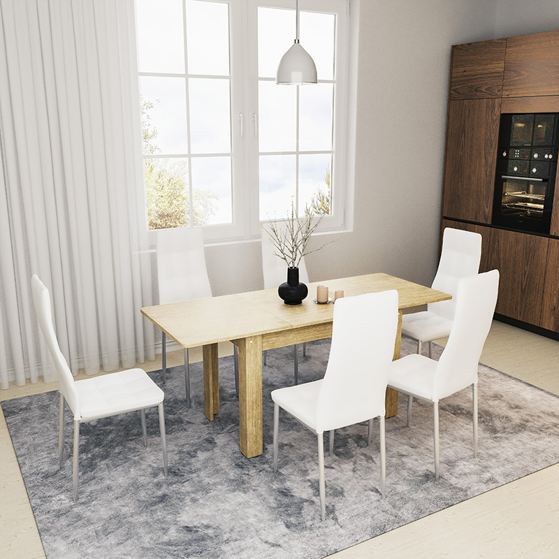 Τραπέζι Quiin pakoworld επεκτεινόμενο sonoma 120-164x70x73.5εκ