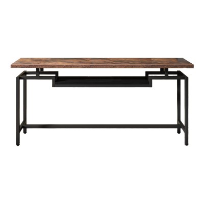 Κονσόλα Onole pakoworld σε καρυδί - μαύρο μέταλλο 180x35x82εκ