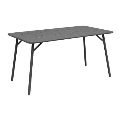 Τραπεζαρία Moraja Deraby pakoworld σετ 5τεμ μαύρο μέταλλο 140x80x72εκ