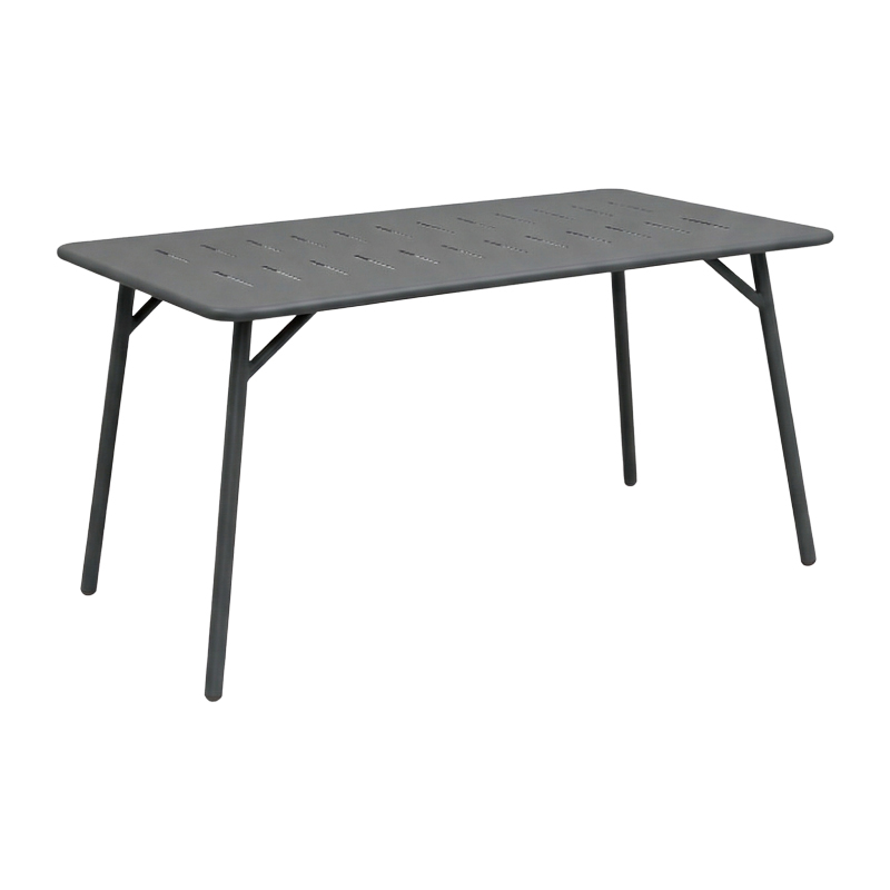 Τραπεζαρία Moraja Deraby Ι pakoworld σετ 5τεμ μαύρο μέταλλο 140x80x72εκ