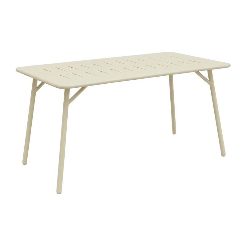 Τραπεζαρία Moraja Deraby Ι pakoworld σετ 5τεμ κρεμ μέταλλο 140x80x72εκ