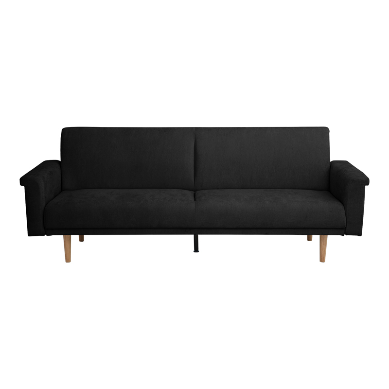 Καναπες-κρεβάτι Flexo pakoworld υφασμα ανθρακί 220x84.5x82εκ