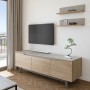 Σύνθετο σαλονιού Kasia pakoworld μπεζ μαρμάρου-sonoma 180x35x48.5εκ