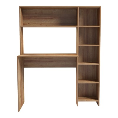 Γραφείο με βιβλιοθήκη Janson pakoworld oak 113.2x40x141.8εκ