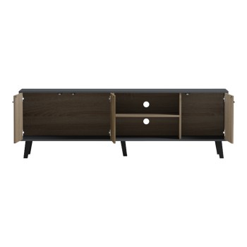 Έπιπλο τηλεόρασης Tuscany pakoworld sonoma-ανθρακί 180x41x51εκ