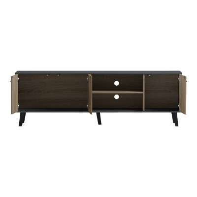 Έπιπλο τηλεόρασης Tuscany pakoworld sonoma-ανθρακί 180x41x51εκ
