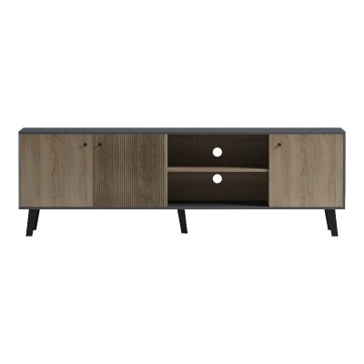 Έπιπλο τηλεόρασης Tuscany pakoworld sonoma-ανθρακί 180x41x51εκ