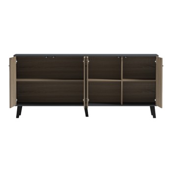 Μπουφές Tuscany pakoworld sonoma-ανθρακί 180x40x78.6εκ