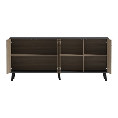 Μπουφές Tuscany pakoworld sonoma-ανθρακί 180x40x78.6εκ