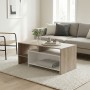 Τραπέζι σαλονιού Consa pakoworld sonoma - λευκό 120x60x52.8εκ