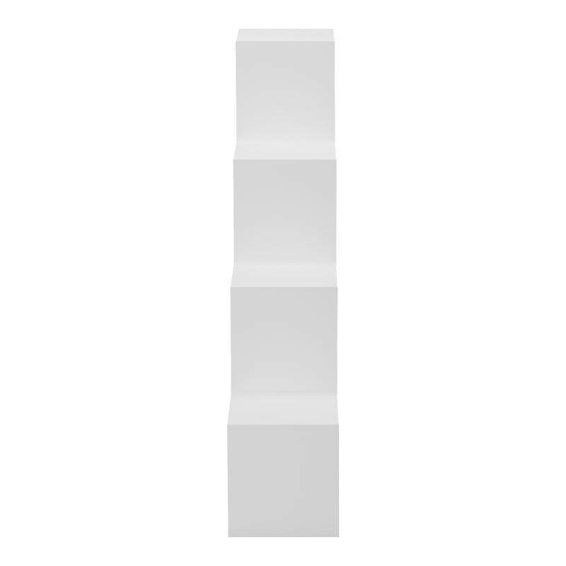 Βιβλιοθήκη Scala pakoworld λευκό 129.5x29x129.5εκ