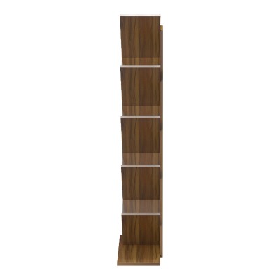 Βιβλιοθήκη Fyllo pakoworld καρυδί 50x25x141.5εκ