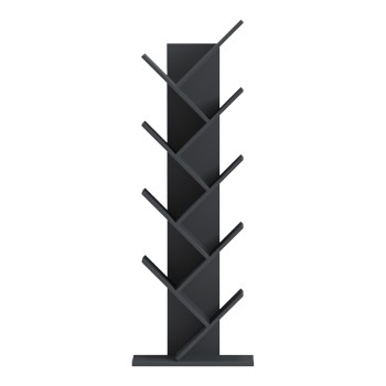 Βιβλιοθήκη Fyllo pakoworld ανθρακί 50x25x141.5εκ