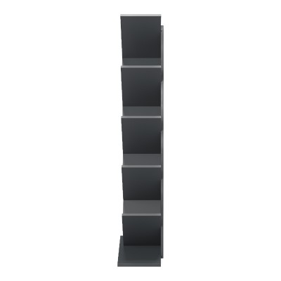 Βιβλιοθήκη Fyllo pakoworld ανθρακί 50x25x141.5εκ