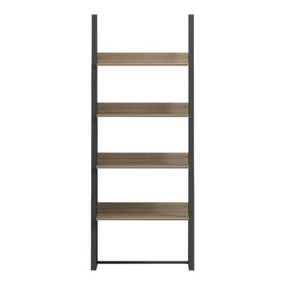 Βιβλιοθήκη-Ραφιέρα Alfa pakoworld sonoma-μαύρο μέταλλο 75x36x185εκ