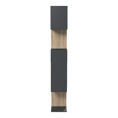 Βιβλιοθήκη Mito pakoworld ανθρακί - sonoma 108.5x25x161εκ