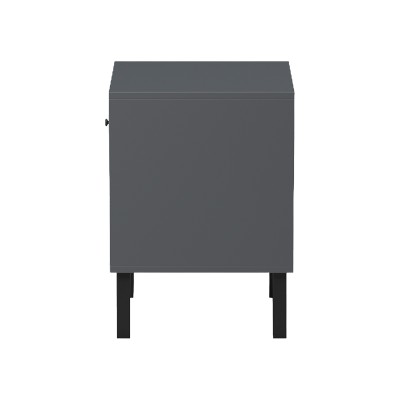 Κομοδίνο Tuscany pakoworld sonoma-ανθρακί 40x40x55εκ