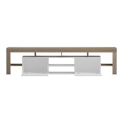 Έπιπλο τηλεόρασης Liner pakoworld sonoma-λευκό 210x40x50εκ