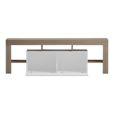 Έπιπλο τηλεόρασης Liner pakoworld sonoma-λευκό 150x40x50εκ