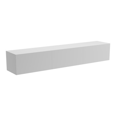 Έπιπλο τηλεόρασης επιτοίχιο με Led Rival pakoworld λευκό 180x35x30εκ
