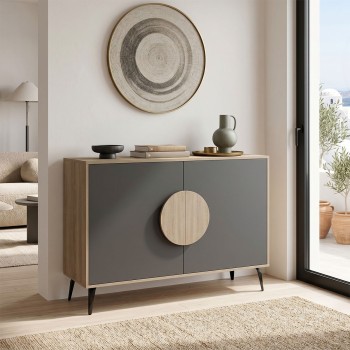 Μπουφές Gora pakoworld sonoma-ανθρακί 110x35.5x82εκ