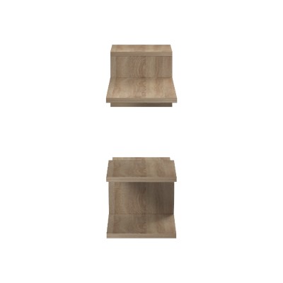 Ραφιέρα τοίχου Sumpa pakoworld 2 τεμ sonoma 65x20x18εκ