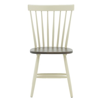 Καρέκλα Larus pakoworld φυσικό ξύλo rubberwood ανθρακί-λευκό 50x49x90εκ. | 2 τμχ