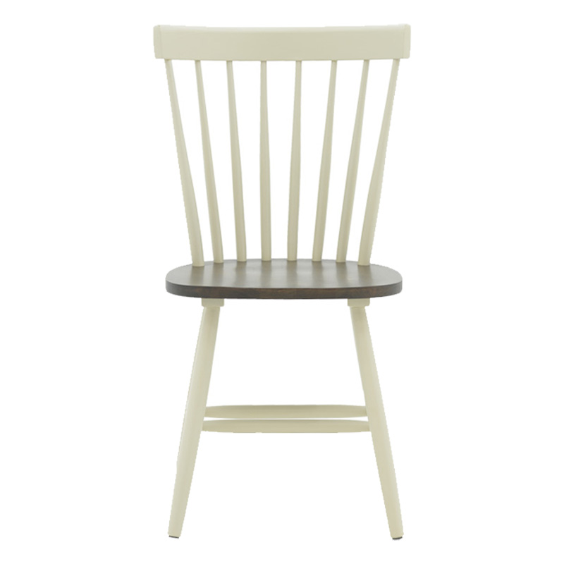 Καρέκλα Larus pakoworld φυσικό ξύλo rubberwood ανθρακί-λευκό 50x49x90εκ. | 2 τμχ