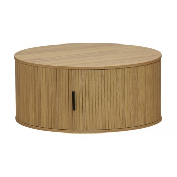 Τραπέζι σαλονιού Scandi pakoworld MDF σε φυσική απόχρωση Φ80x35.5εκ