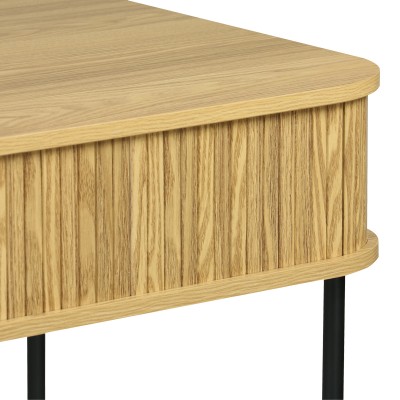 Γραφείο εργασίας Scandi pakoworld MDF/Metal σε φυσική απόχρωση με μεταλλικά μαύρα πόδια 120x60x76,5εκ