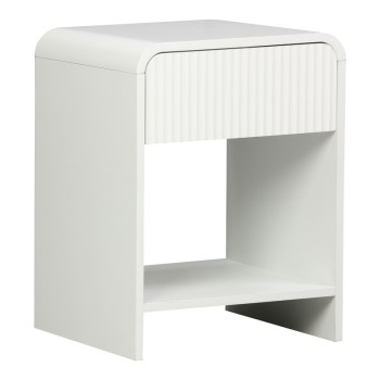 Κομοδίνο Lemperto pakoworld MDF σε λευκή απόχρωση 40x40x53εκ
