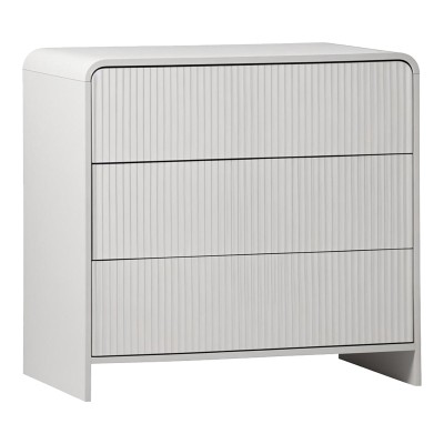 Συρταριέρα Zeplen pakoworld MDF σε λευκή απόχρωση 80x40x75εκ