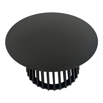 Τραπέζι σαλονιού Domonic pakoworld mdf σε μαύρη απόχρωση Φ80x45εκ