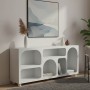 Μπουφές Emersi pakoworld με ράφια mdf σε λευκή απόχρωση 164x34x76εκ