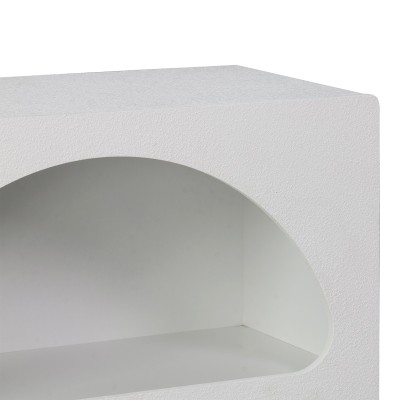 Βιβλιοθήκη-ραφιέρα Emersi pakoworld mdf σε λευκή απόχρωση 70x35x100εκ