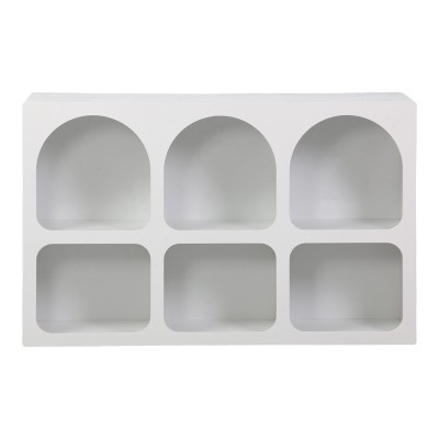 Μπουφές Emersi pakoworld με ράφια mdf σε λευκή απόχρωση 120x35x76εκ