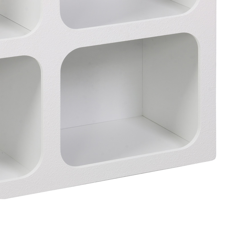 Μπουφές Emersi pakoworld με ράφια mdf σε λευκή απόχρωση 120x35x76εκ