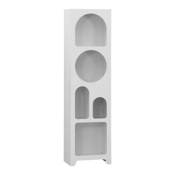 Βιβλιοθήκη Emersi pakoworld mdf σε λευκή απόχρωση 48x35x180εκ