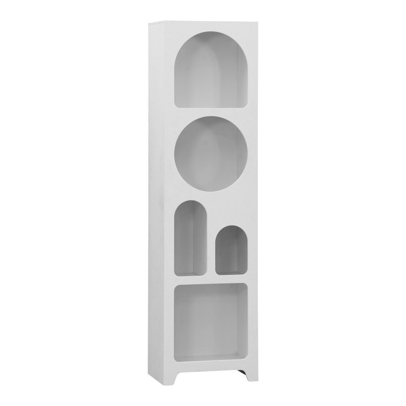 Βιβλιοθήκη Emersi pakoworld mdf σε λευκή απόχρωση 48x35x180εκ