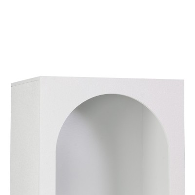 Βιβλιοθήκη Emersi pakoworld mdf σε λευκή απόχρωση 48x35x180εκ