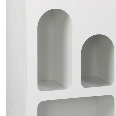 Βιβλιοθήκη Emersi pakoworld mdf σε λευκή απόχρωση 48x35x180εκ