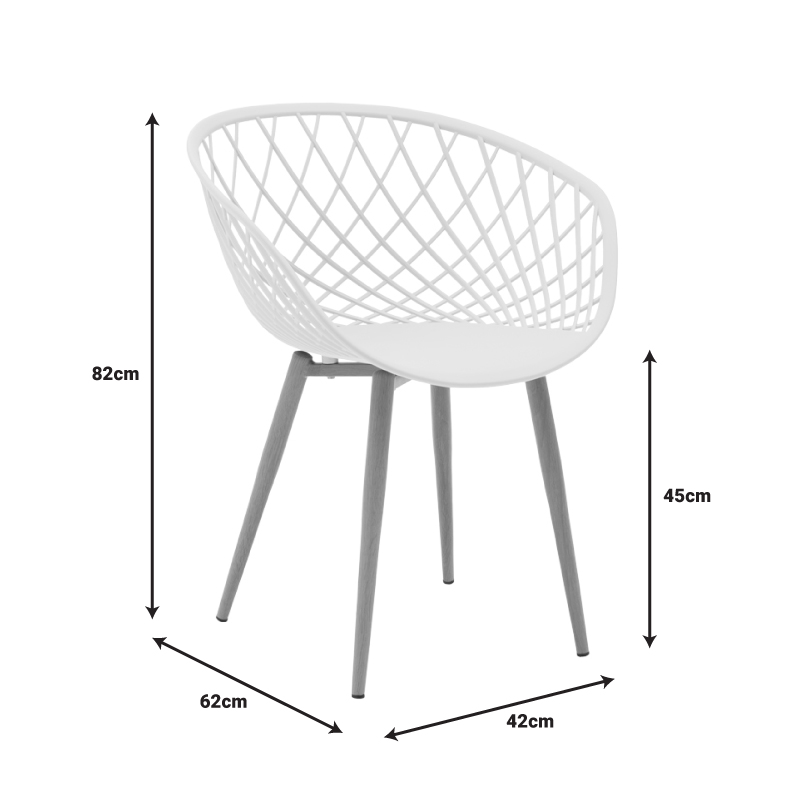 Πολυθρόνα Ezra pakoworld γκρι pp-πόδι φυσικό μέταλλο 63x55x83εκ