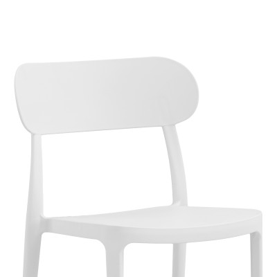 Καρέκλα Amvroan στοιβαζόμενη pakoworld με UV protection λευκό pp 51x49x79.5εκ