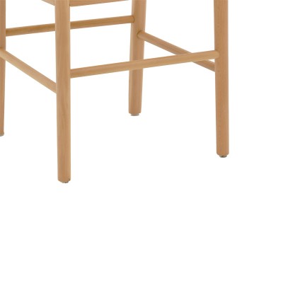 Καρέκλα Alessia pakoworld ξύλο οξιάς-rattan φυσικό 43x44x89εκ