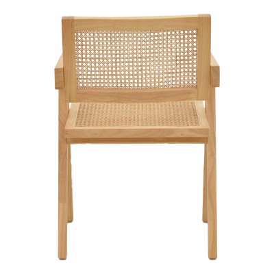 Πολυθρόνα Winslow pakoworld φυσικό rubberwood 52x59x79εκ