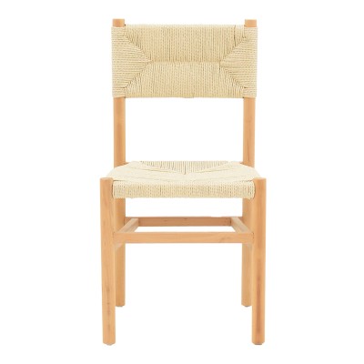 Καρέκλα Oarvine pakoworld φυσικό rubberwood-φυσικό σχοινί 46x52x88εκ