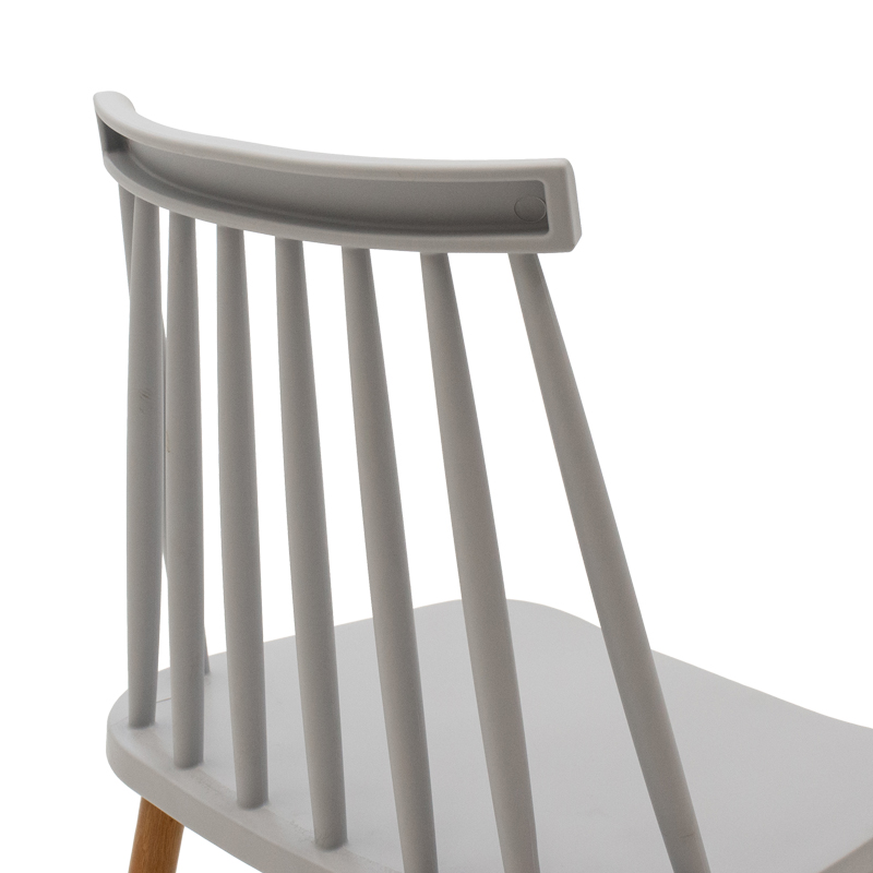 Καρέκλα Aurora pakoworld γκρι pp-φυσικό μεταλλικό πόδι 42x49.5x77εκ | 4 τμχ